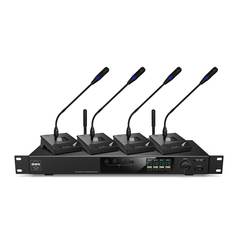 BBS商用話(huà)筒 WH-850 1拖4無(wú)線(xiàn)會(huì)議話(huà)筒 無(wú)線(xiàn)會(huì)議麥克風(fēng) 手持話(huà)筒 頭戴式話(huà)簡(jiǎn)