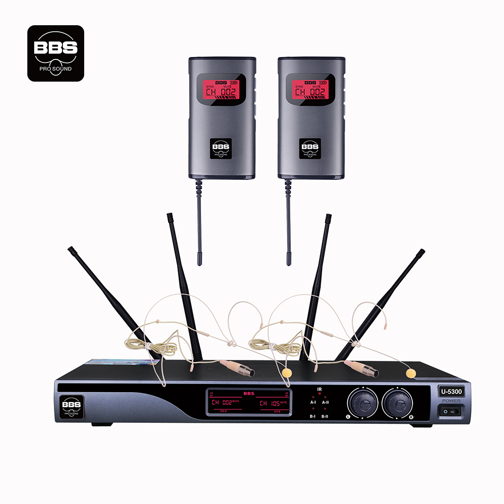 頭戴話筒BBS商用話筒 U-5300D 舞臺(tái)演出麥克風(fēng) 無線麥克風(fēng) 無線會(huì)議話筒-BBS話筒商用系統(tǒng)U-5300