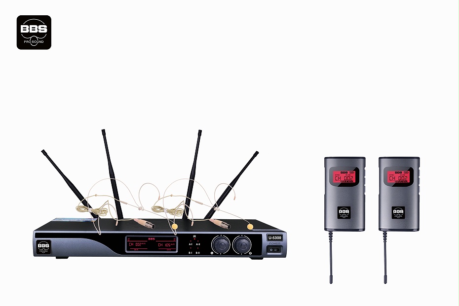 頭戴話筒BBS商用話筒 U-5300D 舞臺(tái)演出麥克風(fēng) 無線麥克風(fēng) 無線會(huì)議話筒-BBS話筒