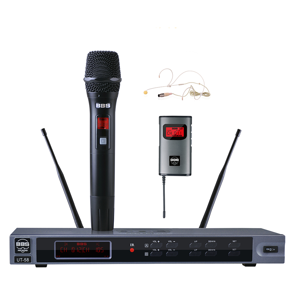 BBS話筒 UT-58 教學(xué)話筒(手持/領(lǐng)夾/頭戴可選)、演講麥克風(fēng)、培訓(xùn)教育話筒