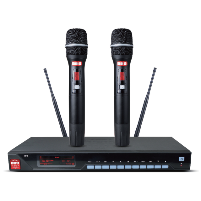 BBS娛樂(lè)話(huà)筒 HP-1 一拖二無(wú)線(xiàn)話(huà)筒 無(wú)線(xiàn)麥克風(fēng) 真分集話(huà)筒 舞臺(tái)演出會(huì)議婚慶主持